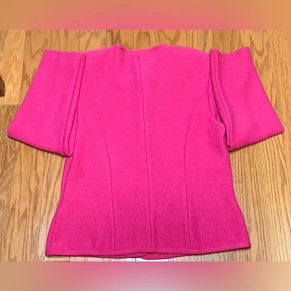 Women’s Size 38 GEIGER COLLECTION Pure New Wool Austrian Pink Button Up Sweater - Picture 11 of 16
